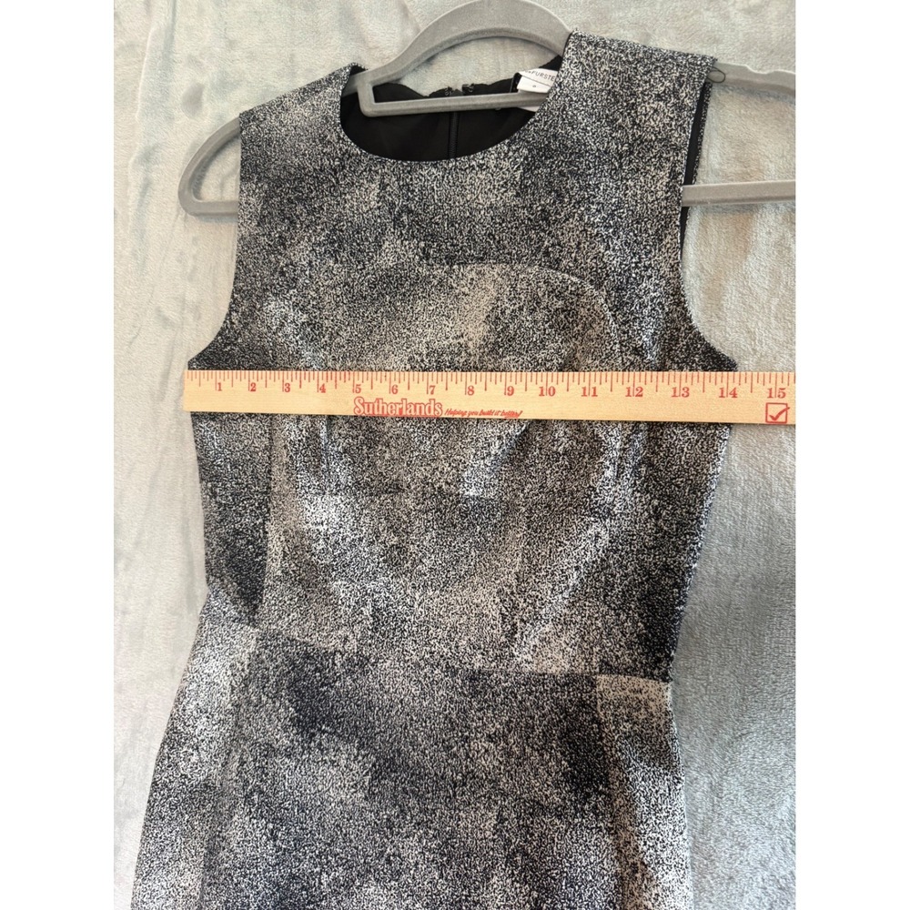 Diane von Furstenberg Eden Black White Abstract Sheath Dress US 0 XS Sleeveless - Picture 7 of 15